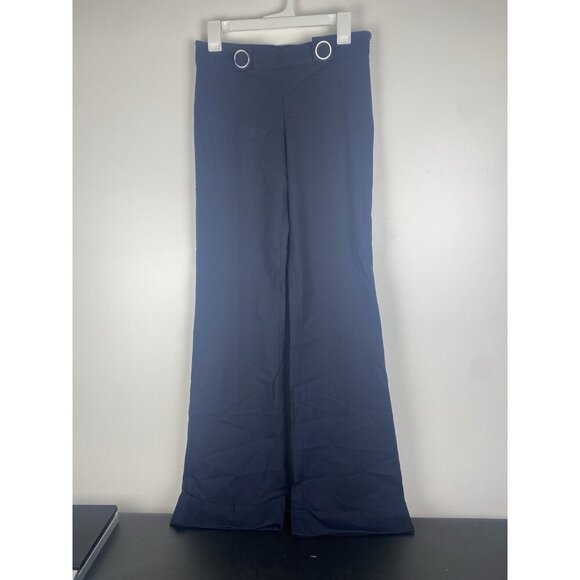 Tory Burch Women's Sailor Wide Leg Trousers Size 2 Navy Blue Small Hole - Picture 1 of 12